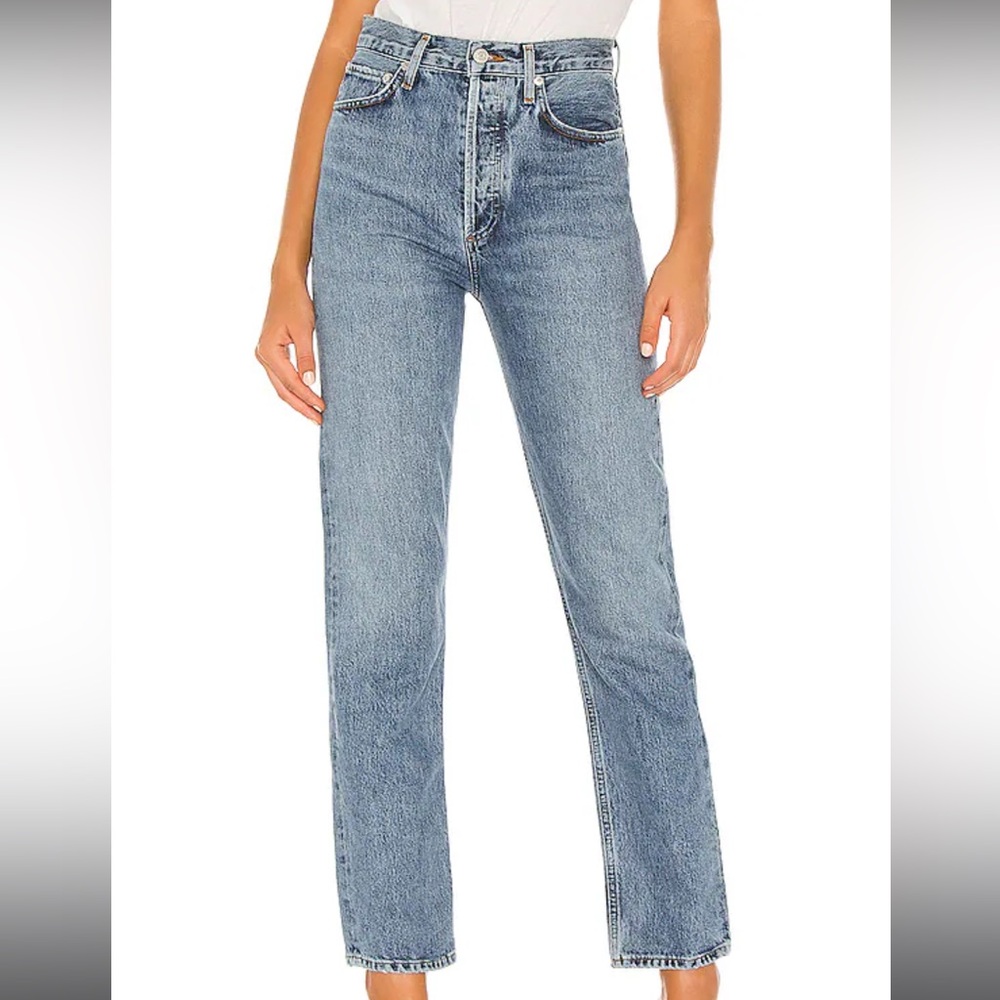 Agolde Light Blue Straight Leg Jeans
